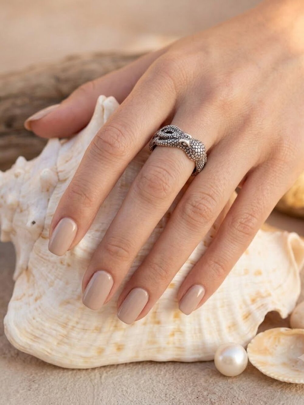 Sterling Silver Octopus Ring Size 9